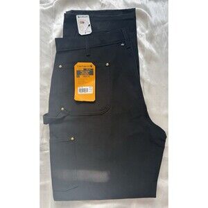 NWT CARHARTT Men's 38 x 34 Loose Fit Double Knee Black Duck Utility Work Pants